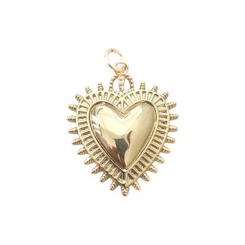 spike heart charm- SLIDER