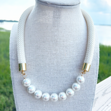 prepster statement rope necklace- signature cream