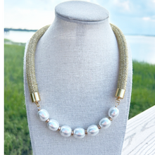 prepster statement rope necklace- southern gold