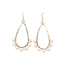 class-sea keel pearl wrapped earrings