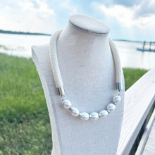 prepster statement rope necklace- southern cream
