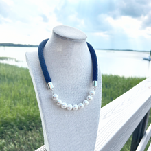 prepster statement rope necklace- signature navy