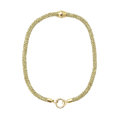 prepster dainty rope necklace- gold charm