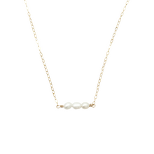 freshwater pearl (3) bead necklace