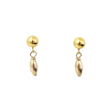 Charleston single rice bead earrings gold