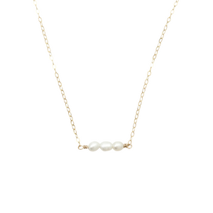 freshwater pearl (3) bead necklace