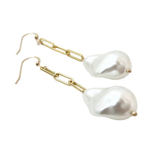 paperclip pearl drops gold