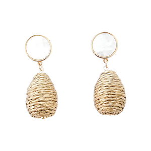 gold sweetgrass dangles