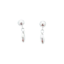 Charleston single rice bead earrings silver