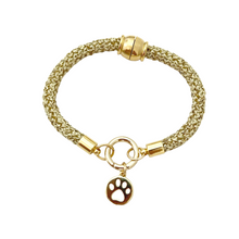 rope charm bracelet -gold