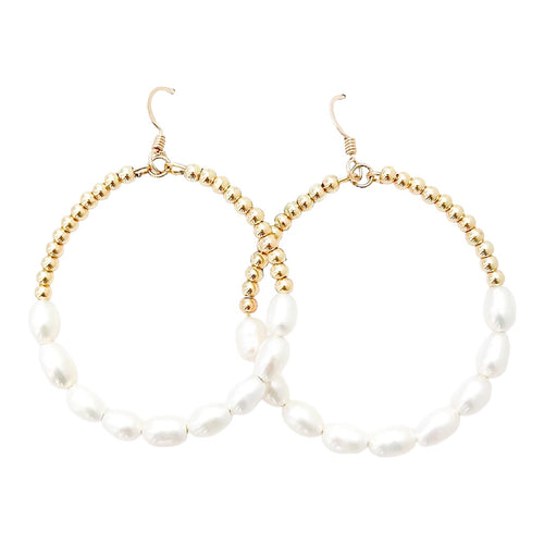 Charleston glam hoops- large gold