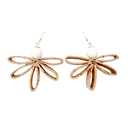 vintage flower cork dangles