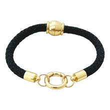 rope charm bracelet -black