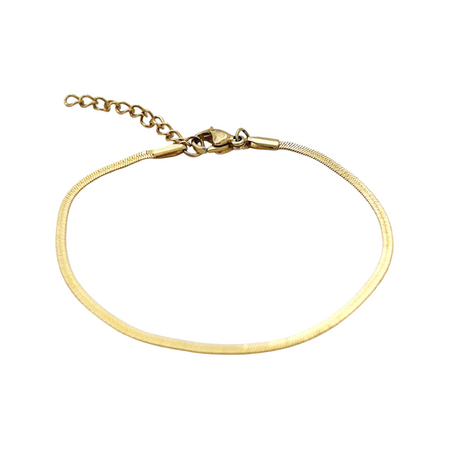 thin herringbone bracelet