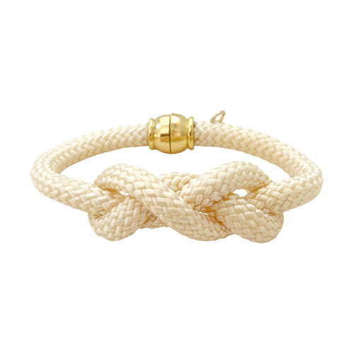 sailor's knot  bracelet- cream
