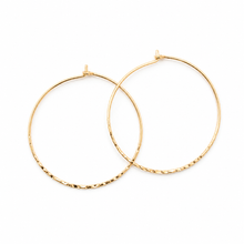 Hammered Gold Hoop Earrings