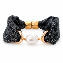 Black Linen Crew Cuff Bracelet