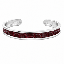 Yacht Hopper Bangle Burgundy Crocodile