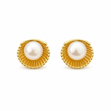Pearl Shell Stud Earrings