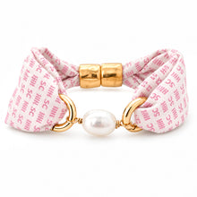 Pink HHI Fabric Crew Cuff Bracelet