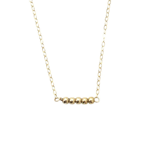 {5} ball bead necklace