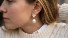 Clover Pearl Drop Earrings