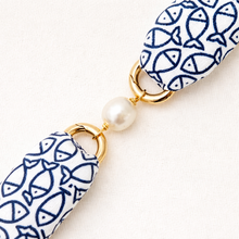 Blue Little Fish Fabric Crew Cuff Bracelet