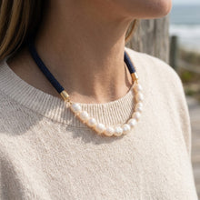 Prepster Dainty Rope Necklace- signature navy
