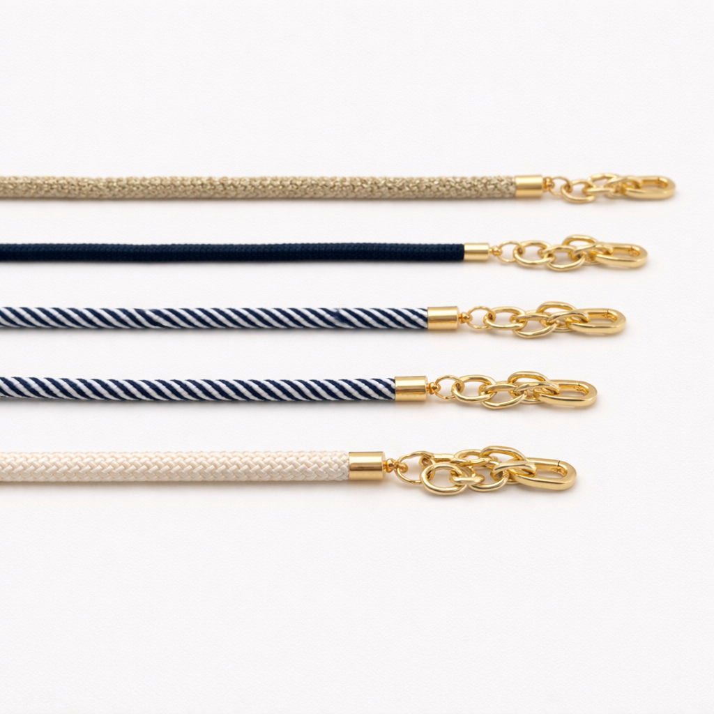 Harbor Rope Necklace Navy White | Coastal Preppy Jewelry – little fish ...