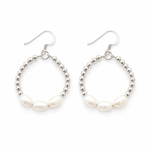 Charleston Glam Hoops-Small Silver