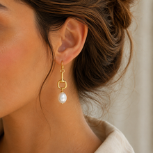 Horsebit Pearl Dangles
