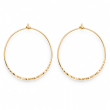 Hammered Gold Hoop Earrings