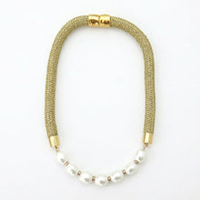 prepster statement rope necklace- southern gold