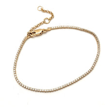 Super Dainty Choker Tennis Necklace Gold