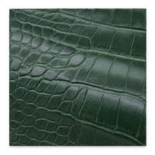 Green Crocodile Embossed Mini Keel
