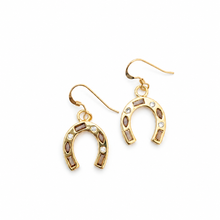 Horseshoe Gemstone Earrings