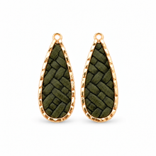 Hunter Green Woven Leather Keel