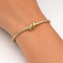 Lux Leather Knot Bracelet – Gold
