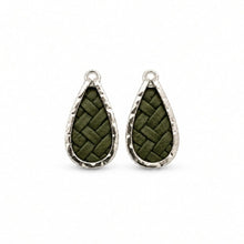 Hunter Green Woven Leather Mini Keel