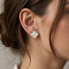 Mother of Pearl Clover Stud Earrings