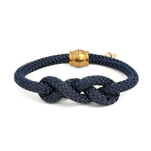 Navy sailor knot bracelet crafted with nautical rope and adjustable knot design