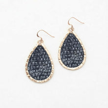 Navy Boa Mini Schooner Tear Earrings