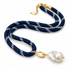 Daysailor Rope Necklace- navy dash