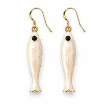 Pearl Resin Fish Dangle Earrings