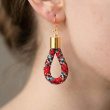 Tartan Rope Loop Earrings