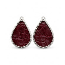 Burgundy Crocodile Embossed Mini Schooner