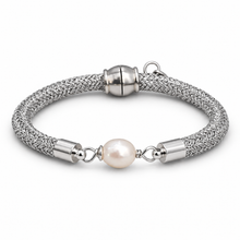 Pearl Girl Bracelet – silver nautical rope