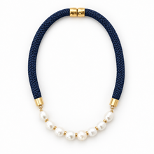 Prepster Statement Rope Necklace- southern navy