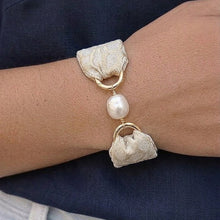 Lilly Bloom Fabric Crew Cuff Bracelet