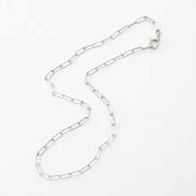 paperclip chain necklace- SILVER
